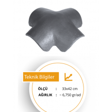 Gri Beton Kiremit Dört Yol Mahya Gri Beton Kiremit Dört Yol Mahya